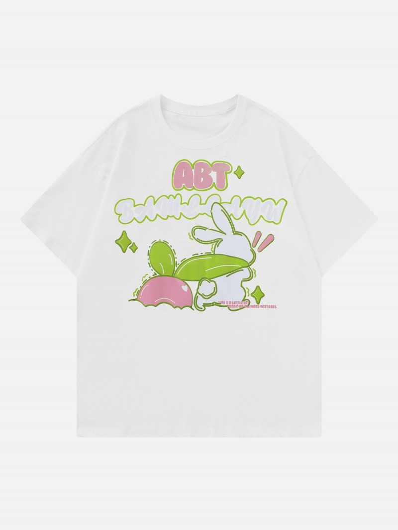 T Shirts Aelfric Eden Pulling Radish Foam Printing Tee Vert | XKZ-91135616